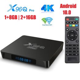 Box X96Q Pro Smart TV Box Android 10.0 Allwinner H313 Quad Core 1+8G 2G 16G ROM 2.4g 5G Dual Wifi 4K HD Set Top Media Player