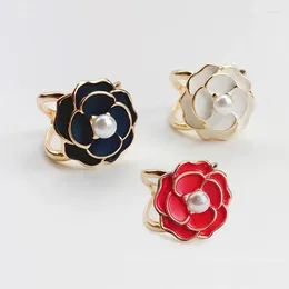 Brooches The Camellia Retro Temperament High-end Light Luxury Simple Silk Scarf Buckle Jewellery Brooch