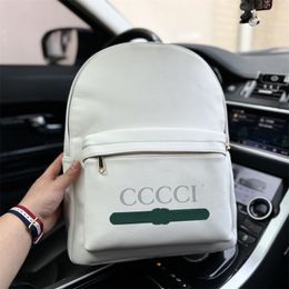 Retro bedruckte Leder -Rucksack -Designer -Schulbag Frauen Laptop Taschen Schultern Taschen Mode Pendel Liebhaber Rucksäcke