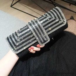 Evening Bags Factory Direct Sales Stick Diamond Three Discount Dinner Bag Hand Armpit Chain Wedding Party Crystal Evening Clutch Bag