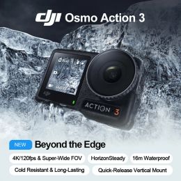 Gimbal DJI Osmo Action 3 Newest Cold Resistant Durable Action Camera Max 160 mins 16m Waterproof Fast Charging Dual Touchscreens