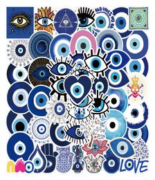 50 Pcs Stickers Pack Evil Eye Vinyl Colourful Waterproof For Water Bottle Laptop Bumper Car Bike Luggage Guitar Skateboard3534517