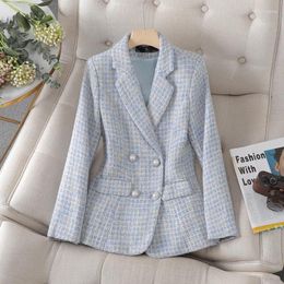 Women's Suits Luxury Ladies French Small Fragrance OL Tweed Blazer Autumn Dress High-end Fan Blazers