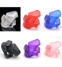 Small Size 80*28mm Cock Cage 6 Colours Cage Lockable With 3 Size Stuck Penis Rings, 3d Penis Cage Device. Y190706023806017