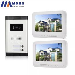 Intercom 7 Inch Wired Video Intercom For Home Security Video Door Bell With Camera Video Door Phone Residential Intercoms For 2 Apartment
