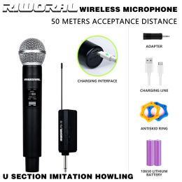 Microphones RIWORAL PG18 PG28 Rechargeable Wireless Microphone Home Stage Party Karaoke Host KTV Singing Professional
