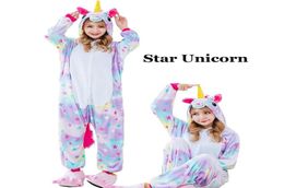 Winter Unisex Unicorn Pyjamas Kigurumi Animal Star Pyjamas women Adult onesies Cosplay Flannel stitch Onesie Sleepwear Whole7073762