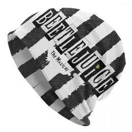 Berets Beetlejuice Horror Movie Warm Knitted Cap Fashion Bonnet Hat Autumn Winter Outdoor Beanies Hats For Men Women Adult