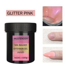 Gel 150g Fast Building Poly Nail Gel Extension Gel Pearl Glitter Jelly Builder for Nails Extending Gel Builder Nail Extension Gel