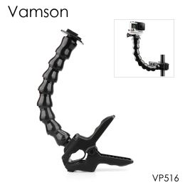 Cameras Vamson for GoPro Accessories Jaws Flex Clamp Mount Adjustable Neck For GoPro Hero 4 3+ 3 for Sj4000 for Xiaomi for yi VP516