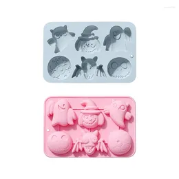 Baking Moulds 6Pcs Silicone Molds Cupcake Halloween Cups Non-Stick Donut Wrapper Washable Muffin