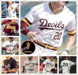 College Baseball Wears Arizona State Sun Devils 2020 Baseball 6 Drew Swift 9 Sam Ferri 14 Gauge Workman 46 Nathan Baez Men Youth K4553862