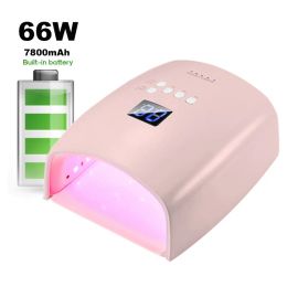 Faucets 2022 New 66w Rechargeable Nail Lamp S10 Gel Polish Dryer Cordless Led Light for Nails Wireless Nail Uv Led Lamp