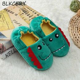 Slipper Toddler Boys Slippers Cartoon Plush Warm Shoes Little Kids Baby Winter House Shoes Boy Soft Rubber Sole Home Footwear Puppy Bear 240408