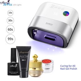 Kits Monja Intelligent Nail Dryer 48w Nail Gel Fast Curing Uv Led Lamp Smart Invisible Display Timer Auto Sensor Nail Drying Hine