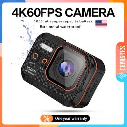 Cameras Cerastes Action Camera 4k60fps with Remote Control Screen Waterproof Sport Camera Drive Recorder Sports Camera Helmet Action Cam