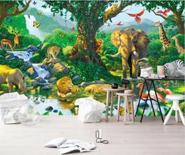 Wallpapers Custom Animal World Monkey Elephant Mural Wallpaper For Wall Paper Living Room TV Background Home Decor Papel De Parede 3D