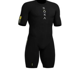 ROKA summer mens cycling skinsuit trisuit triathlon cycling jersey ciclismo swimming running MTB bike clothing non slip webbing1992926