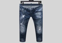 mens designer jeans denim luxury black cotton skinny ripped pants the version Navy old fashion Italy brand bike new9498803