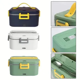 Dinnerware Electric Heating Lunch Box Car Home 12V 220/110V Portable Stainless Steel Liner Bento Lunchbox Container