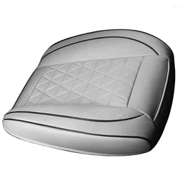 Car Seat Covers Breathable Universal Single Chair Cover Mat Pad Cushion Protect Full Surround Grey PU Leather