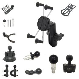 Stand Jadkinsta Ball Mount Holder Adjustable Motorcycle Rear View Mirror Mount Handlebar with 6cm Double Socket Arm for Gopro Phone