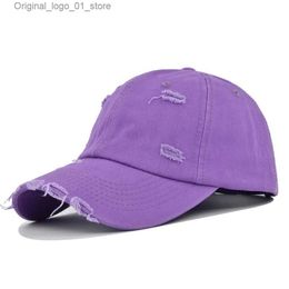 Ball Caps Womens multi-color baseball cap toe cap solid Colour adjustable unisex style spring and summer dad cap sun sports baseball cap Q240408