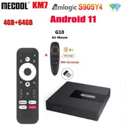 Box Android 11.0 TV Box Mecool km7 global version ATV 4GB 64GB Amlogic S905Y4 DDR4 Androidtv 11 Dual WiFi 4K Set Top Box