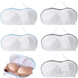 Laundry Bags 6Pcs Bra Washing For Lingerie Delicate Fits All Cups Anti Deformation Bag With Zipper