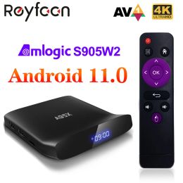 Box A95X W2 Android 11 Smart TV Box Amlogic S905W2 4GB 64GB Support 5G Wifi 4K 60fps VP9 BT5.0 Youtube Media Player 2G 16G A95XW2 F4