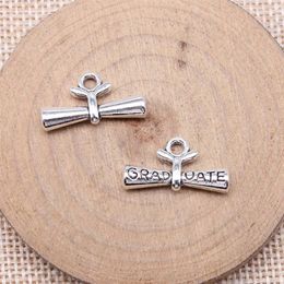 Charms Decoration GRADUATE Graduation Jewellery Pendants 11x21mm 10pcs