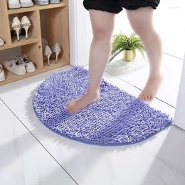 Carpets Chenille Semicircular Bathroom Rug Bath Carpest Bathtub Bed Side Feet Pad Toilet Floor Mats Kitchen Doormat Highly Absorbent