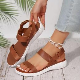 Sandals Women's Knit Elastic Cloth Wedge Slip On Lightweight Walking Women Plus Size Comfortable Summer Shoes Woman 2024