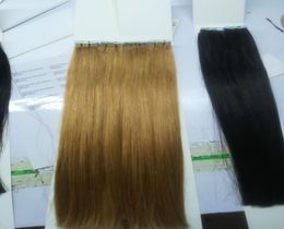 ELIBESS Tape in human hair extension 25gpcs 40pcsset 1B 2 46 27 Double Drawn Tape In Hair Extension With Thick Ends8304690