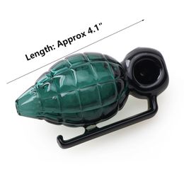 glass hand pipe Smoking green Colour grenade shape for smoking 4.1inch Length glass water bong tobacco accessories dab rig