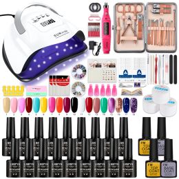 Dryers Manicure Set Gel Polish Base Coat Led Nail Lamp Electric Nail Drill Ear Spoon Nail Clippers Pedicure Nail Scissors Tool Kit