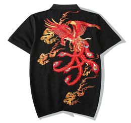 Men Polo Shirt Mens Casual Phoenix Embroidered Cotton Short Sleeve High Quality armour quick dry t couple diamond supply tank top1143983