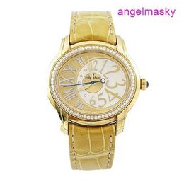 Ladies' AP Wristwatch Millennium Series 77301BA.ZZ.D097CR.01 Gold Plated Rice Plate 18k Diamond Set Automatic Mechanical Womens Watch