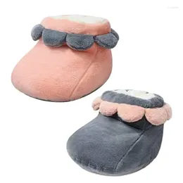 Carpets Electric Foot Heater Fast Heating Feet Warmer Fuzzy Stuffed Slipper Cold Weather Supplies For Working Reading Studying Travelling