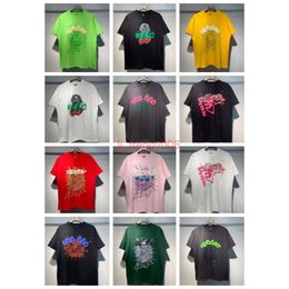 sp5der T Shirt Mens Womens Designers T Shirts Black pink white red green Tops Man Fashion Casual Shirt spider Shorts Sleeve Clothes rf