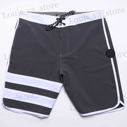 Men's Shorts New Waterproof Trunks Mens Grey Beachshorts Quick-Dry Spandex Surf Pants Swim Board Shorts E819 T240408