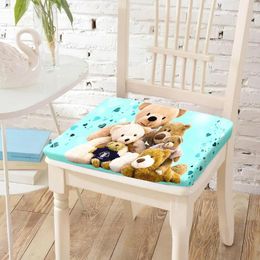 Pillow Cute Teddy Bear Print Chair Cotton Sitting S Household Living Room Bedroom Pad Office Home Mat Chairs Decorative