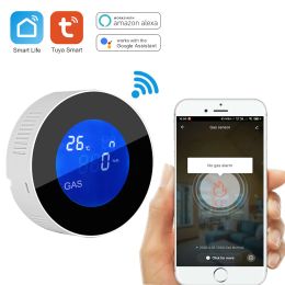 Detector Glomarket Tuya Wifi Gas Detector Alarm System Lcd Digital Alarm Leak Sensor Gas Leak Detector