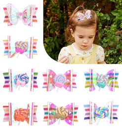 35 Inch Rainbow Butterfly Princess Hairgrips Hair Bows Clip Dance Party Bow Hair Clip Girls Accessories A3564459490