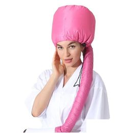 Hair Colours Perm Portable Soft Drying Cap Bonnet Hood Hat Blow Dryer Attachment Dry Cream Wholesale Satin Bonnets Drop Delivery Produc Dhiah