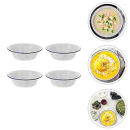 Bowls Enamel Bowl Soup Creative Basin Simple Home Enamelware Practical Plastic Serving Tray