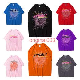 Womens Hoodie Sp5der 555 Hoodie T-shirt Street Clothing Spider Web Pattern Printed Couple Sports Shirt Summer Sports Wear Designer Top European S-2XL kl