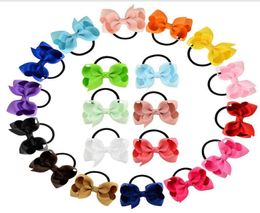 Kids Hair Ornament Baby039s Butterfly Tie Solid Colour Hair Tie Girl039s Ring Rubber Headdress 20 Colours 3304866