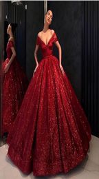 Bling Bling Sequins Quinceanera Dresses Ball Gown Red 2021 New Sweet 16 Dresses Gowns Birthday Party Pleats Plus Size Vestidos De 6224348
