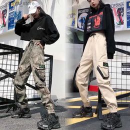 Women's Jeans Women Camouflage Camo Cargo Pants Loose Female Overalls High Waist Hip Hop Trousers Ankle-Length Pants S-5XL 40-100KG Y240408